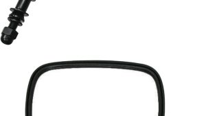 HARDDRIVE MIRROR OEM STYLE SHORT STEM MATTE BLACK LEFT