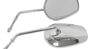 HARDDRIVE MIRROR OE STYLE TAPERED LONG STEM CHROME
