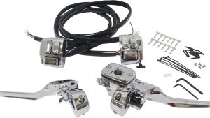 HARDDRIVE COMP H/BAR CNTRLS 11/16 M/CYL W/SWITCHES CHROME 96-06