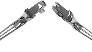 HARDDRIVE 2-SLOT LEVER SET CHROME BIG TWIN 07-UP