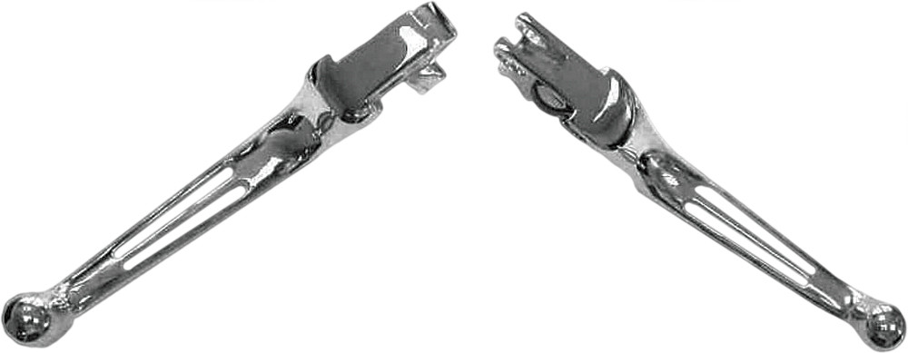 HARDDRIVE 2-SLOT LEVER SET CHROME BIG TWIN 07-UP