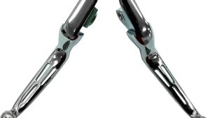 HARDDRIVE SLOTTED LEVER SET CHROME SOFTAIL 15-17