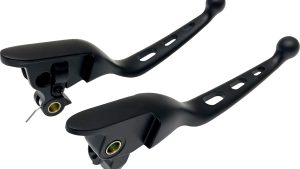 HARDDRIVE 3-HOLE LEVER SET BLACK FLT `21-22 CBL CLUTCH