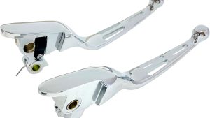 HARDDRIVE 3 SLOT LEVER SET CHROME FLT `21-22 CBL CLUTCH