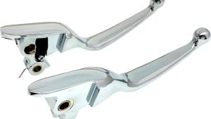 HARDDRIVE SMOOTH LEVER SET CHROME FLT `21-22 CBL CLUTCH