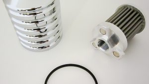 HARDDRIVE BILLET REUSABLE OIL FILTER CHROME
