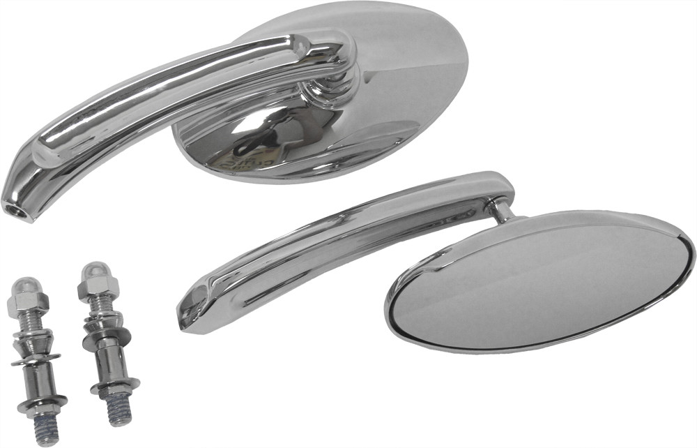 HARDDRIVE MIRRORS CHROME OVAL CHROME