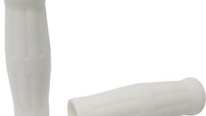 HARDDRIVE GRIPS OLD SCHOOL WHITE W/O THROTTLE SLEEVE