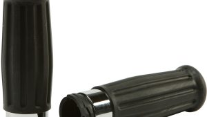 HARDDRIVE GRIPS VINTAGE CHROME RING 73-95 CABLE THROTTLE