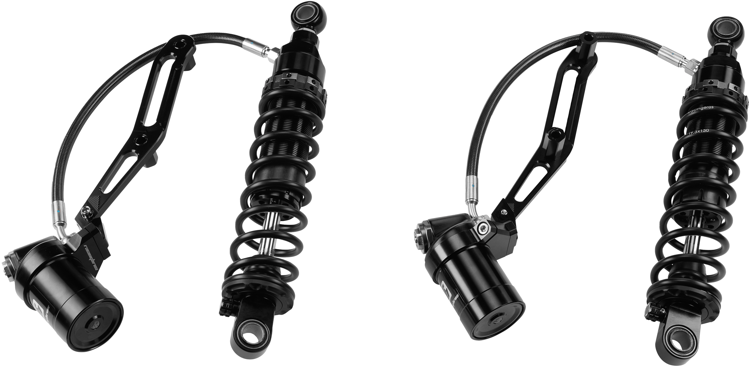 HARDDRIVE TOURING REMOTE RES SHOCKS 14"HVY WEIGHT BILLET BRACKET