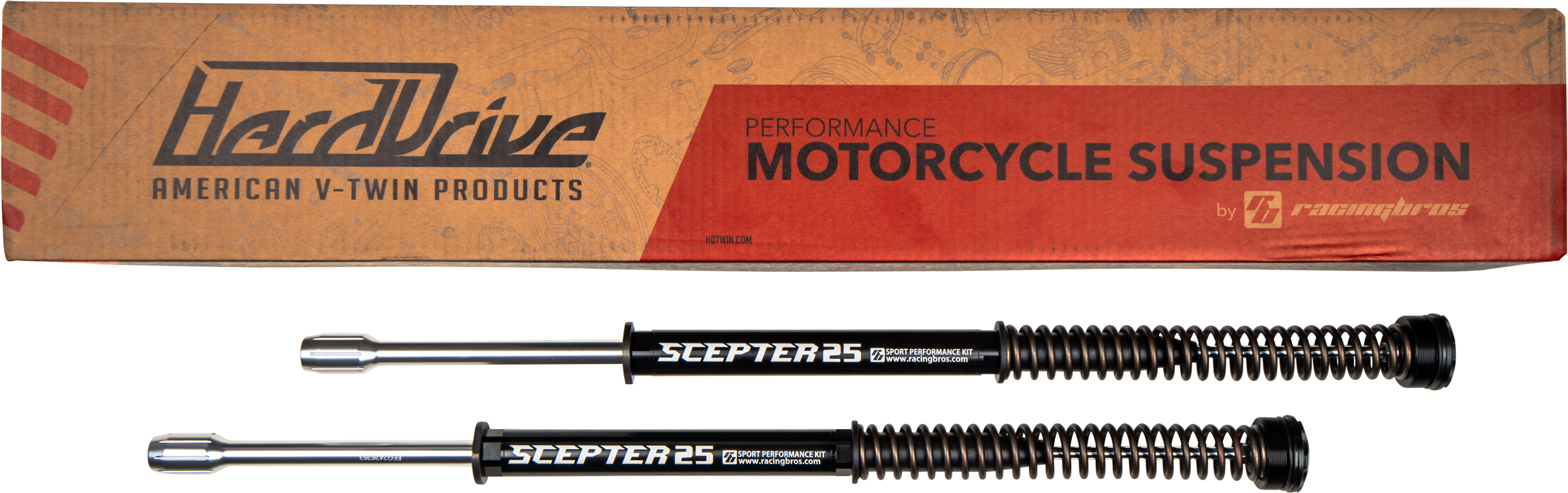 HARDDRIVE SCEPTER FORK KIT 49MM STD WEIGHT, FLH/FLT 14-24