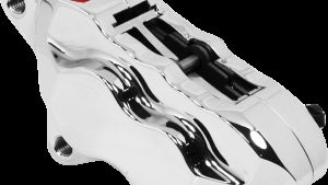 HAWG HALTERS INC 4 PISTON FRONT CALIPER L/H CHROME 00-UP W/ 11.5" ROTOR