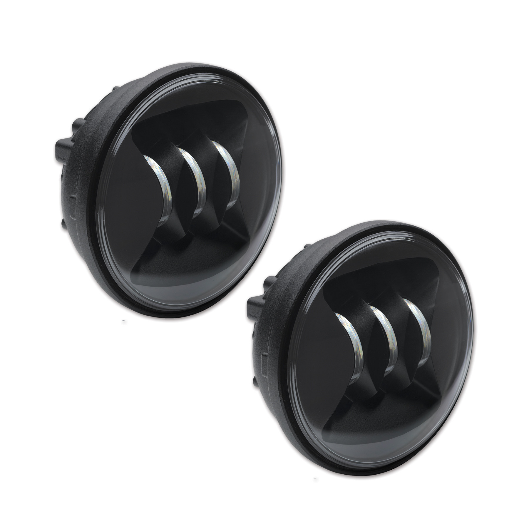 JW SPEAKER 6045 LED FOG LAMP KIT 4.5" BLK BEZEL DUAL