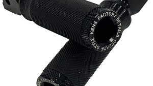 KENS FACTORY NL RIDER FOOT PEGS BLACK M8 SOFTAIL