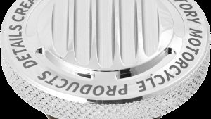 KENS FACTORY NL GAS CAP FINNED CHROME RACHET SCREW RH