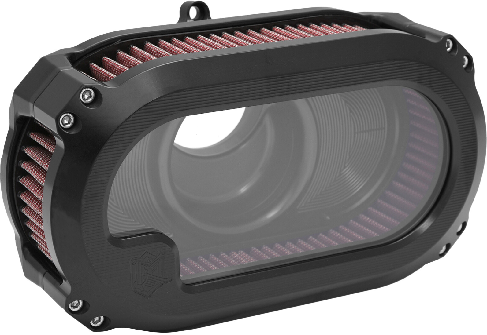 KENS FACTORY NL AIR CLEANER W/GLASS BLKW/BLK CVO `23 RG FLHX `24