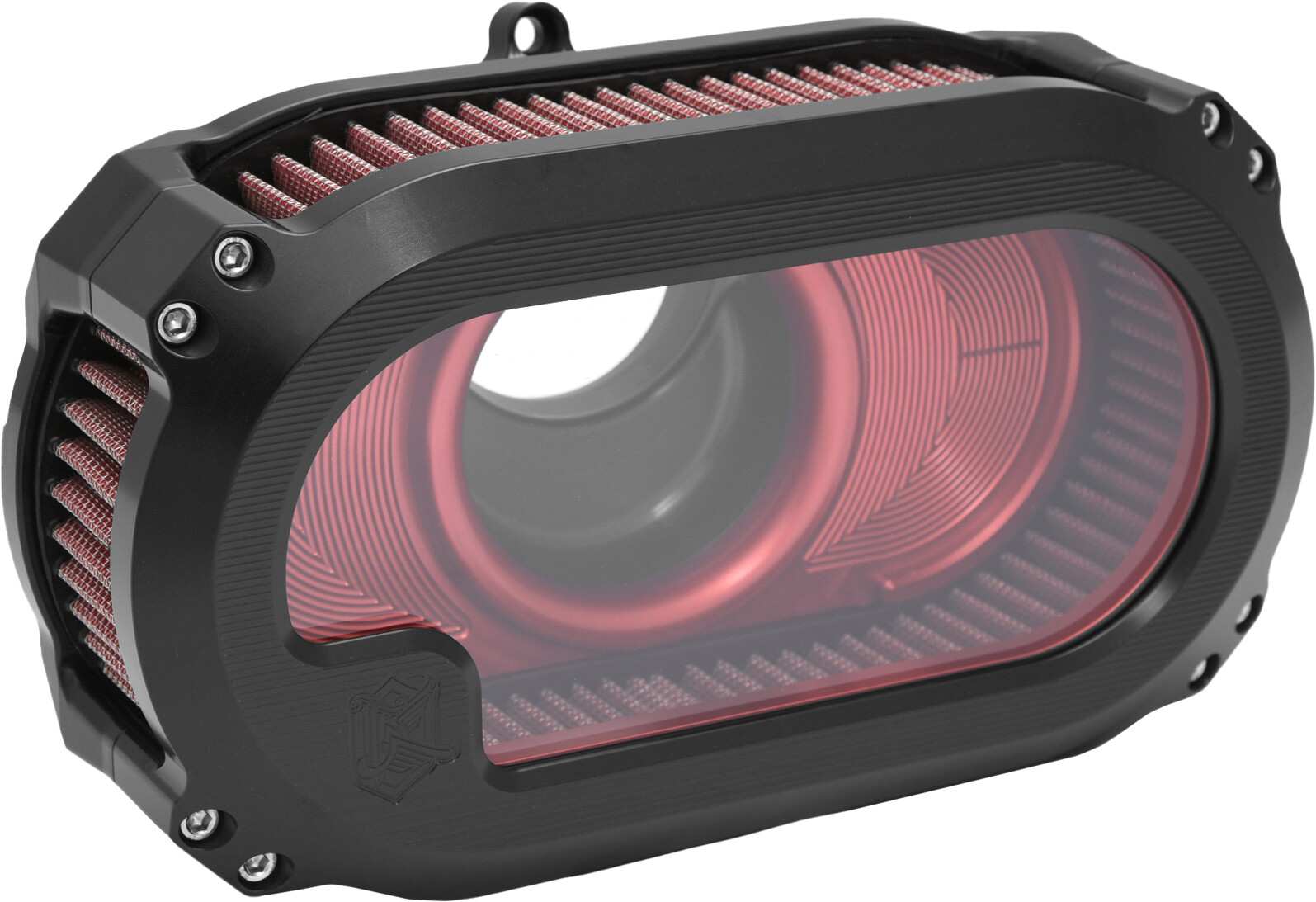 KENS FACTORY NL AIR CLEANER W/GLASS BLKW/RED CVO `23 RG FLHX `24