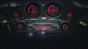 KOSO DIGITAL GAUGE CLUSTER BLACK BEZEL 04-13 FLHT AND FLTR