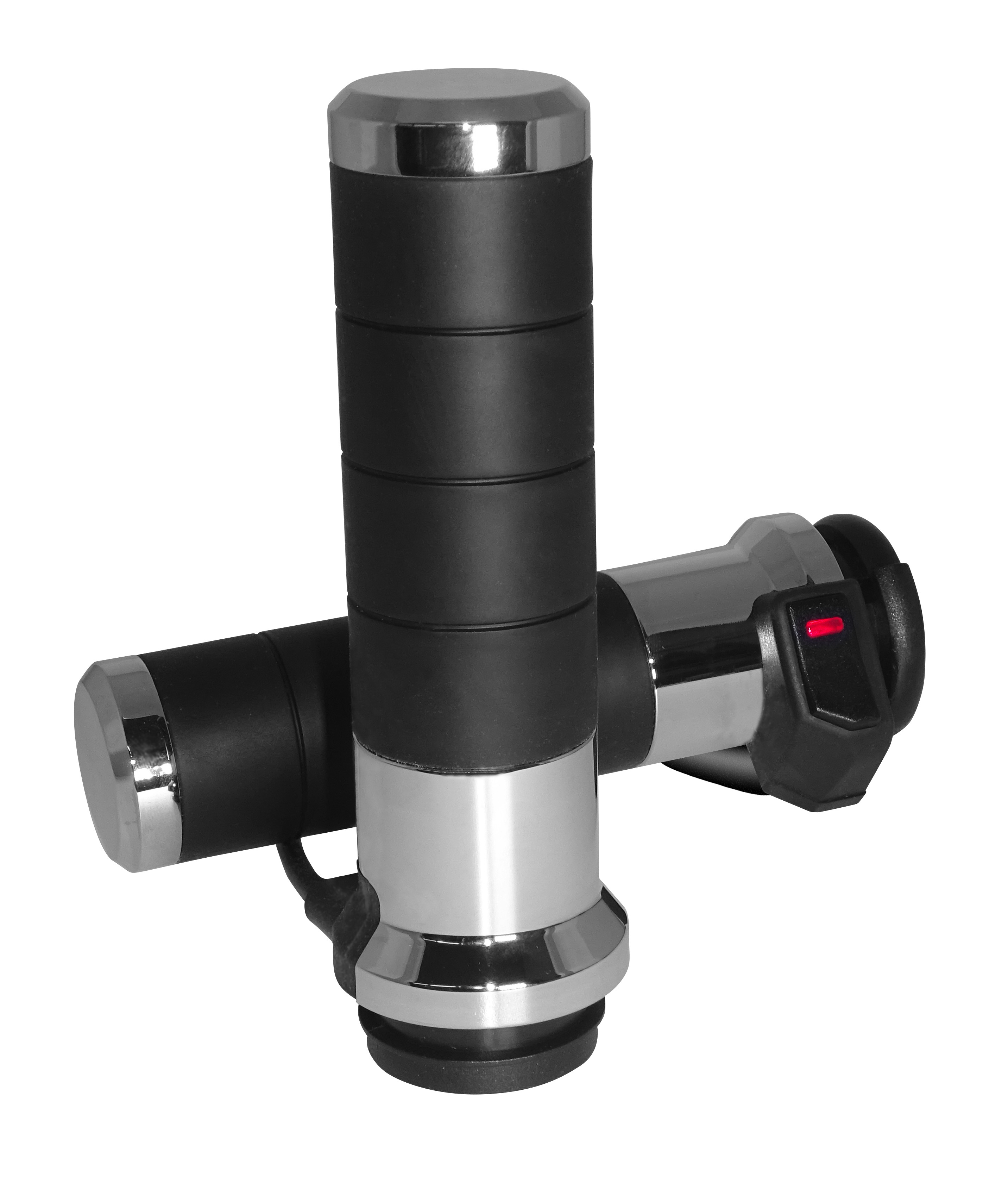 KOSO TITAN-X HEATED GRIPS CHROME ELECTRIC THROTTLE