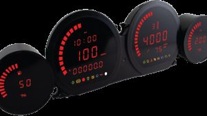 KOSO 4 PIECE RED LED GAUGES `14-22 FLHT FLHX FLTR