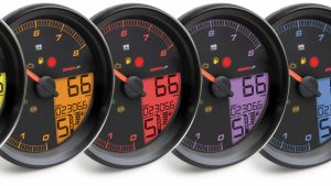 KOSO HD-05 4.5" GAUGE BLACK BEZEL `04-17FXD 04-10FXST  04-13FLHR