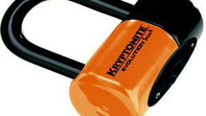 KRYPTONITE EVOLUTION SERIES 4 DISC LOCK ORANGE W/POUCH AND CABLE