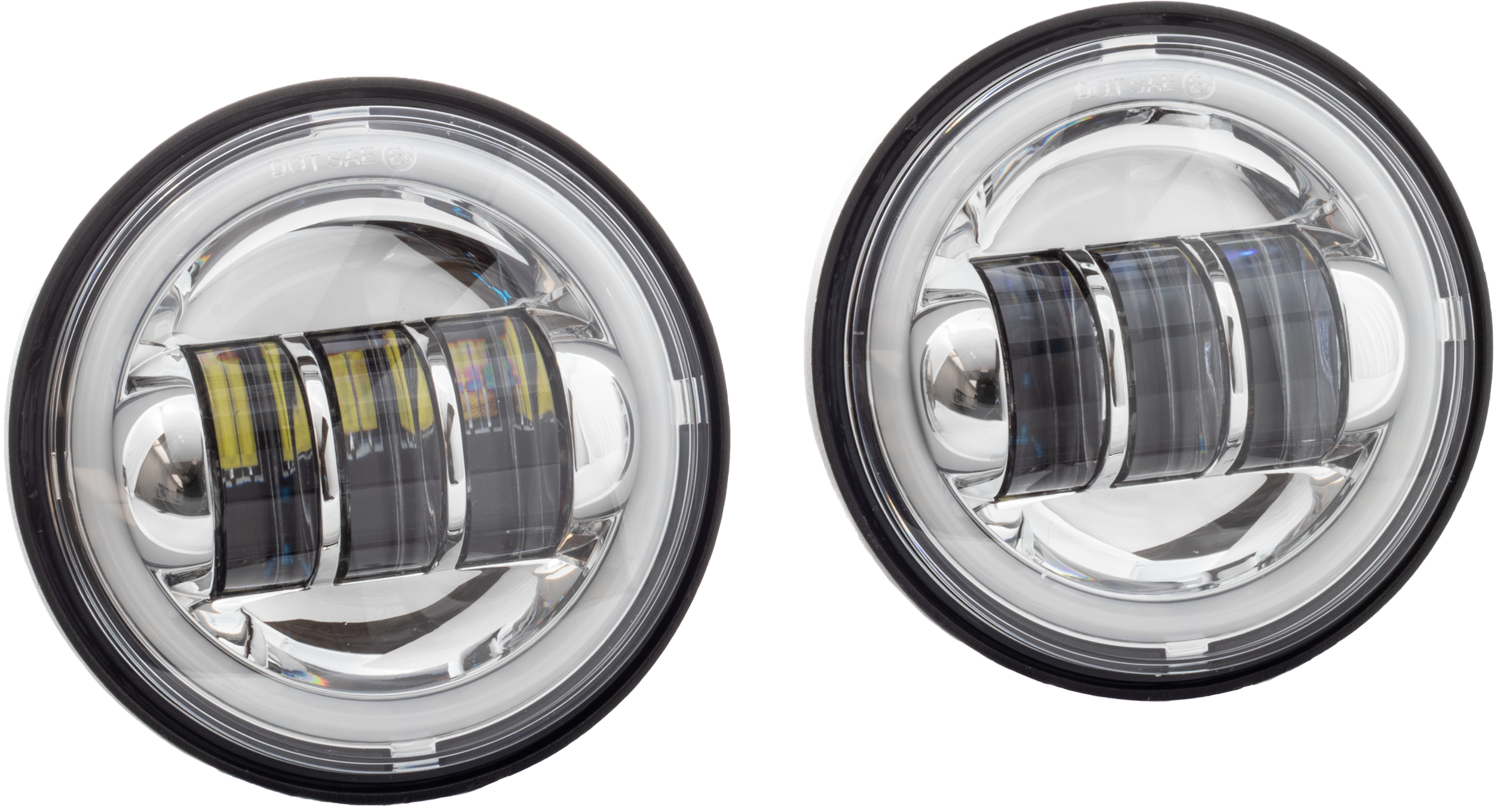 LETRIC LIGHTING CO 4.5" LED PASSING LIGHTS HALO CHROME