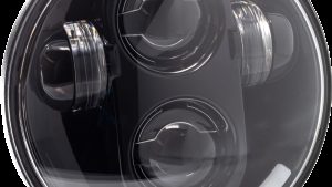 LETRIC LIGHTING CO 5.75" LED HEADLIGHT BLACK W/ RUNNING LIGHT