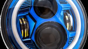 LETRIC LIGHTING CO 7" LED BLUE HEADLIGHT HALO W/ MNT ADAPTER