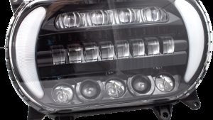 LETRIC LIGHTING CO LED SHARKTOOTH W/ TURNS BLK/CHR FLTR `15-UP