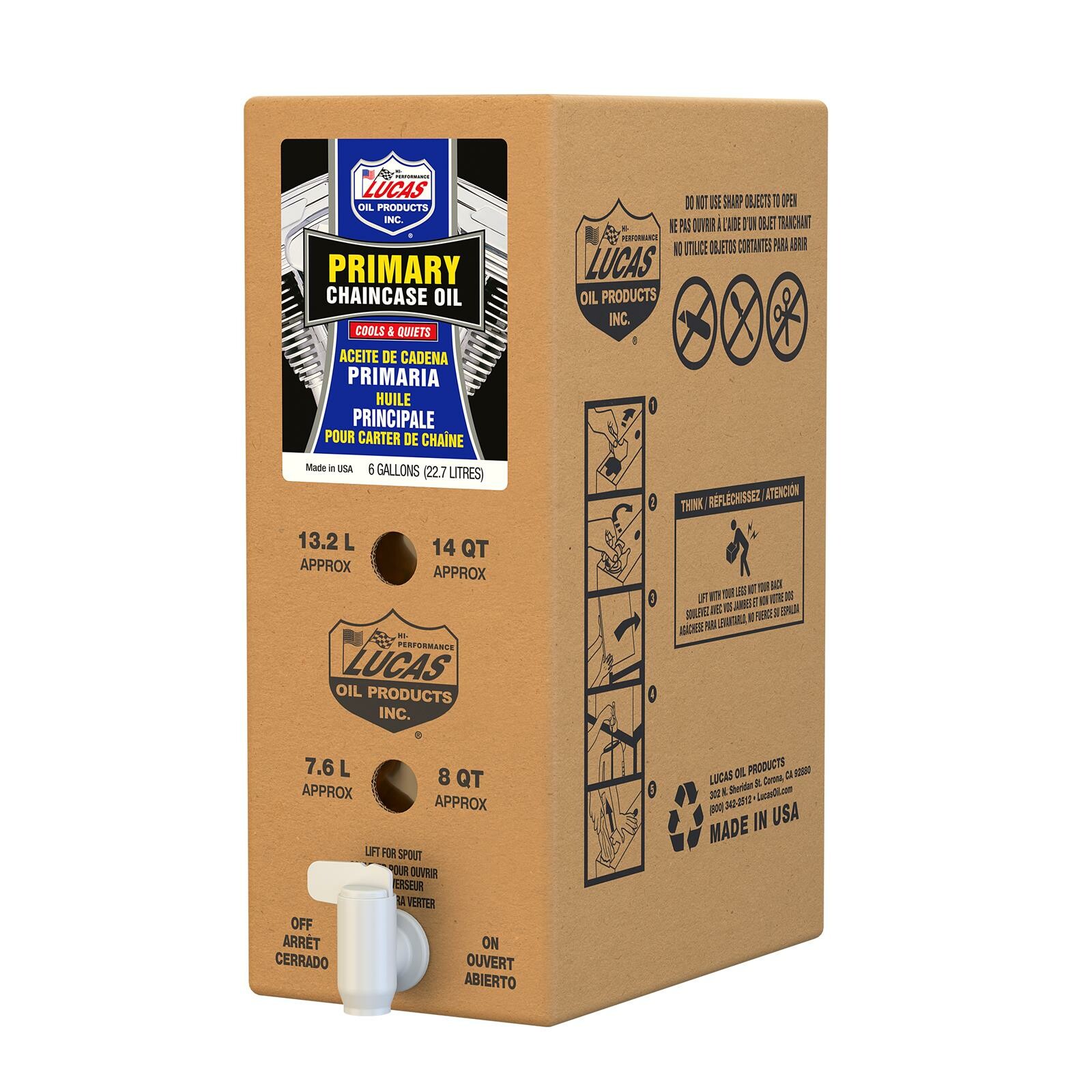 LUCAS PRIMARY V-TWIN CHAINCASE OIL 6GAL BOX