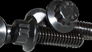 LYNDALL BRAKES 12 POINT FRONT ROTOR BOLTS BLACK  5/16-18X1