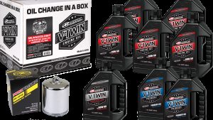 MAXIMA V-TWIN SYN OIL CHANGE KIT M8 CHROME FILER