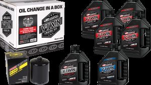 MAXIMA V-TWIN SYN OIL CHANGE KIT TC BLACK FILER