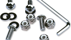 MOTION PRO CHROME LICENSE PLATE FRAME HARDWARE