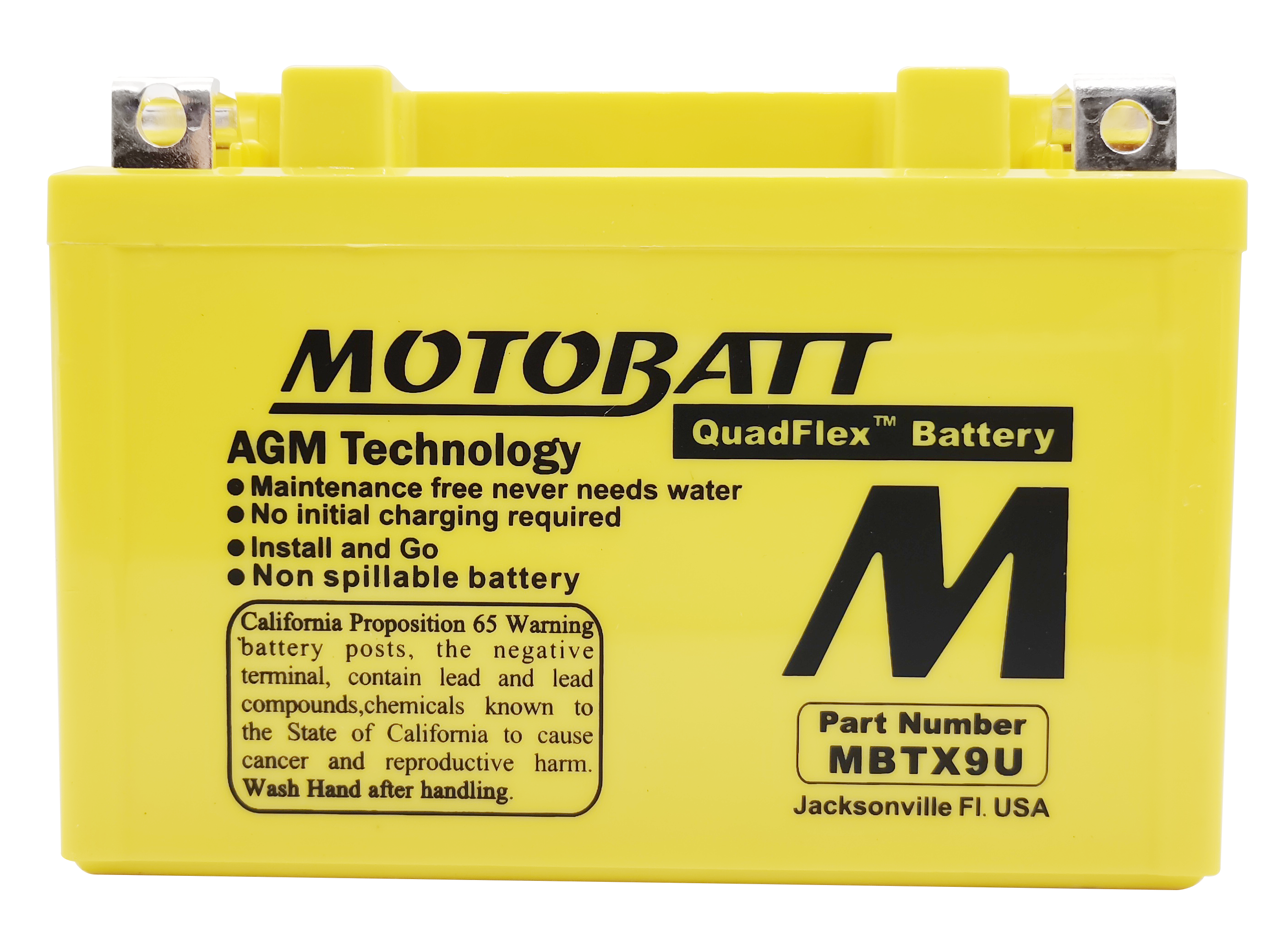 MOTOBATT BATTERY MBTX9U SEALED FACTORY ACTIVATED