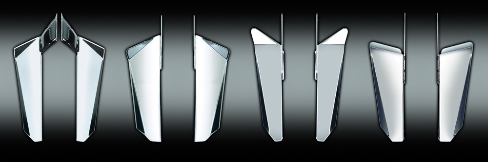 NATIONAL CYCLE SWITCHBLADE CHROME LOWERS CHROME HARDWARE