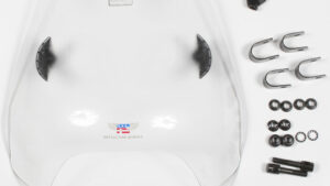 NATIONAL CYCLE DEFLECTOR SCREEN 7/8"-1" CLEAR U-CLAMP