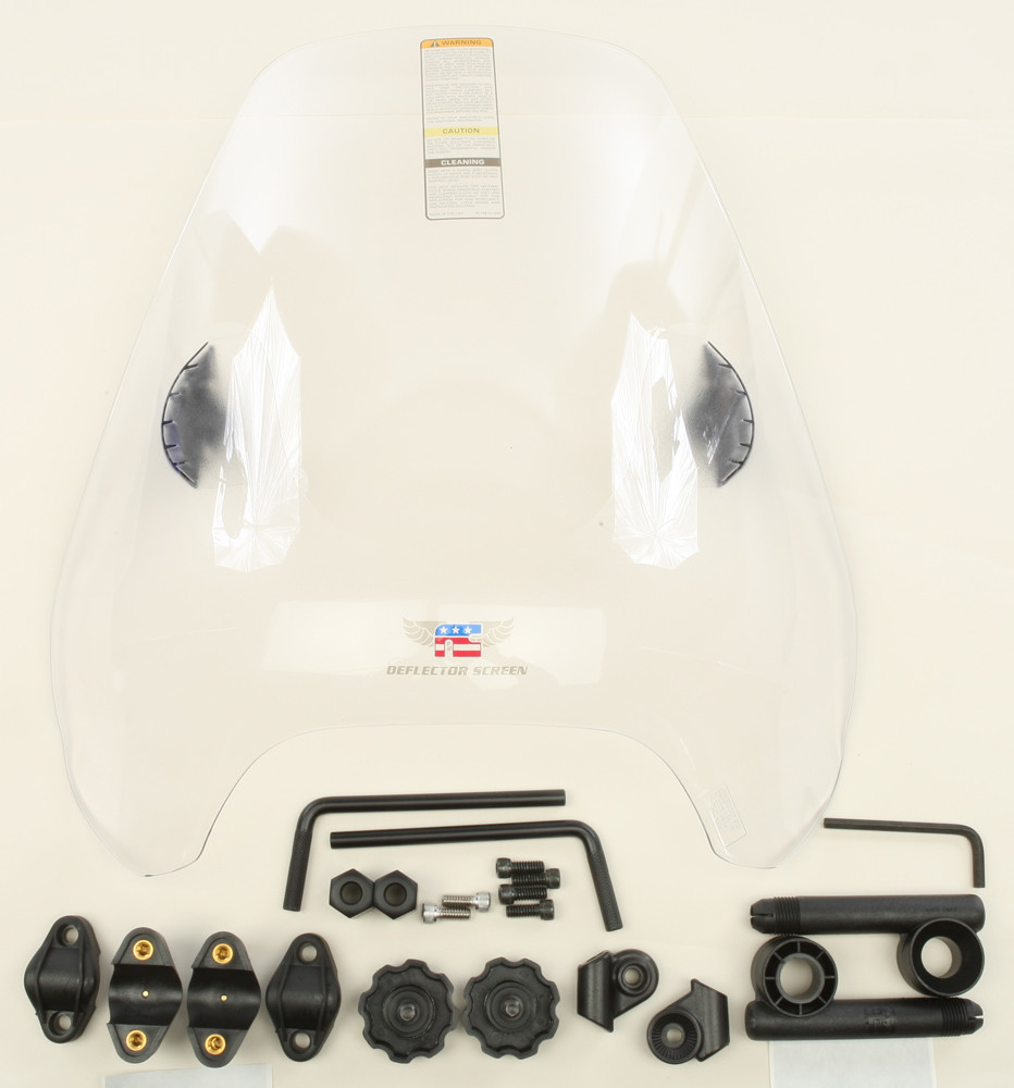 NATIONAL CYCLE DEFLECTOR SCREEN 1" CLEAR QUICKSET