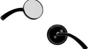NOMADIC BILLET ROUND MIRROR LEFT BLACK