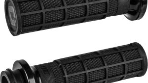 ODI LOCK-ON HART-LUCK FULL-WAFFLE BLACK/BLACK TBW 1"