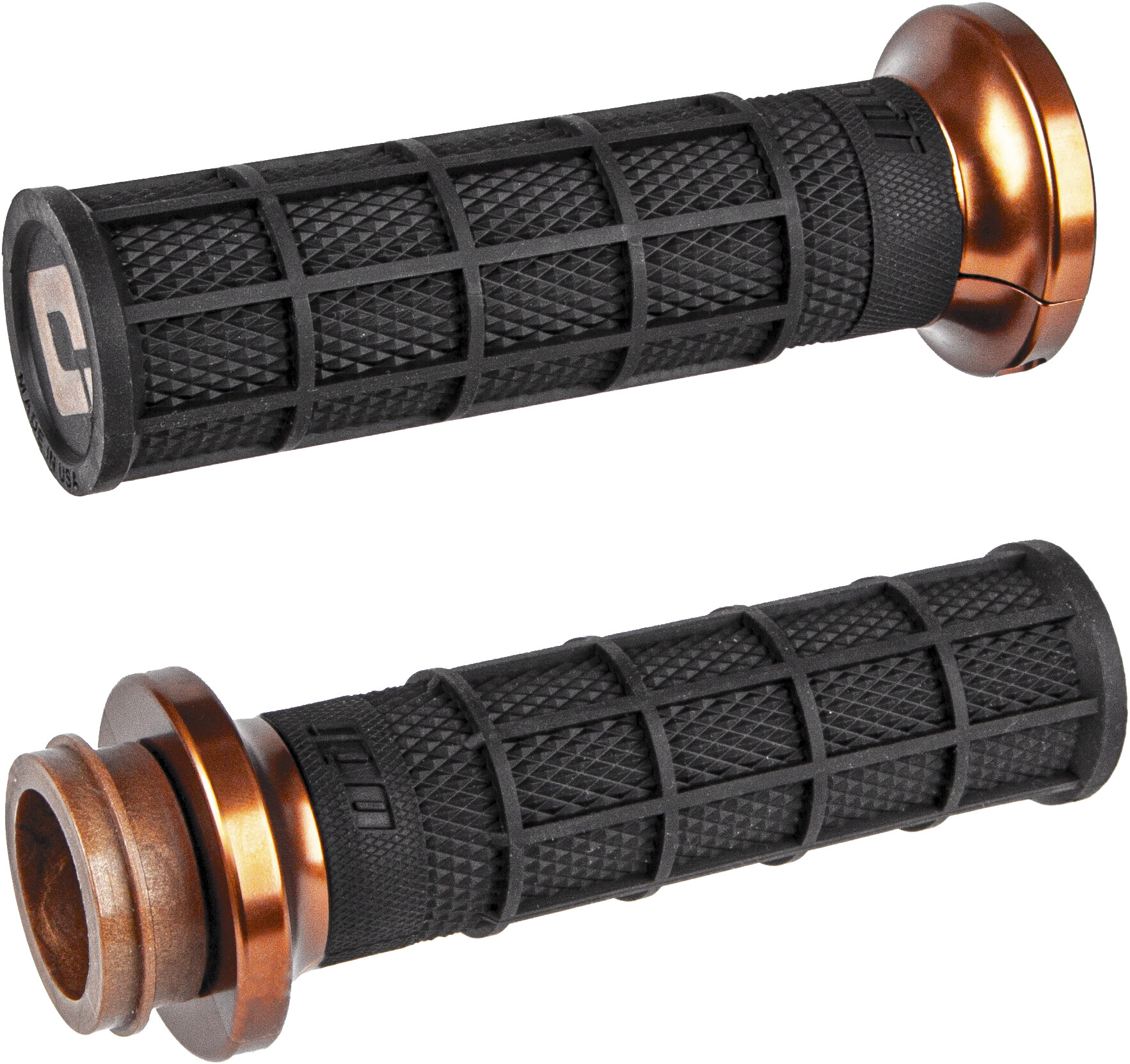 ODI LOCK-ON HART-LUCK FULL-WAFFLE BLACK/BRONZE TBW 1"