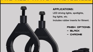 PATHFINDER LIGHT MOUNTING BRACKET 41MM BLACK PAIR