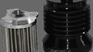 PCRACING FLO REUSABLE STEEL OIL FILTER HD BLACK