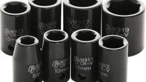 PERFORMANCE TOOL 8 PC 3/8" MET IMP SKT SET SHALLOW