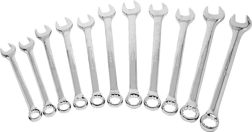 PERFORMANCE TOOL 11 PC MET COMBO WRENCH SET