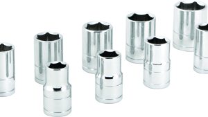 PERFORMANCE TOOL 9 PC 1/2" MET SOCKET SET SHALLOW