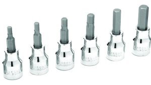 PERFORMANCE TOOL 8 PC 3/8" SAE HEX BIT SET