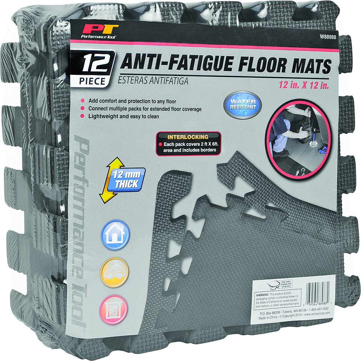 PERFORMANCE TOOL SHOP FLOOR MATS 12/PC
