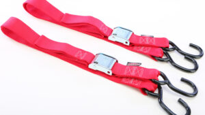 POWERTYE TIE-DOWN CAM S-HOOK 1.5"X5.5' RED PAIR